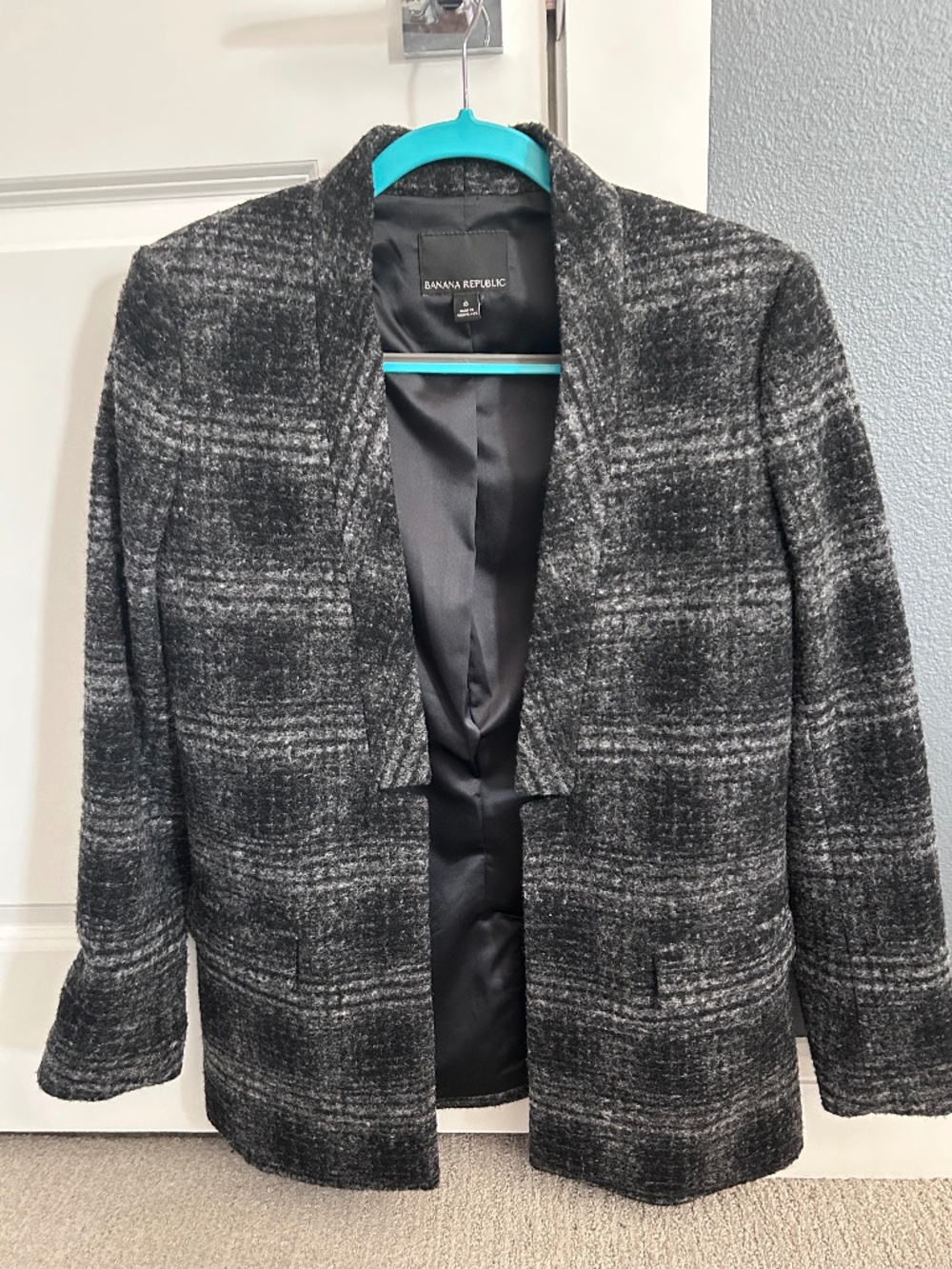 Banana Republic Open-Front Boucle Tweed Blazer Sz 6